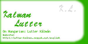 kalman lutter business card